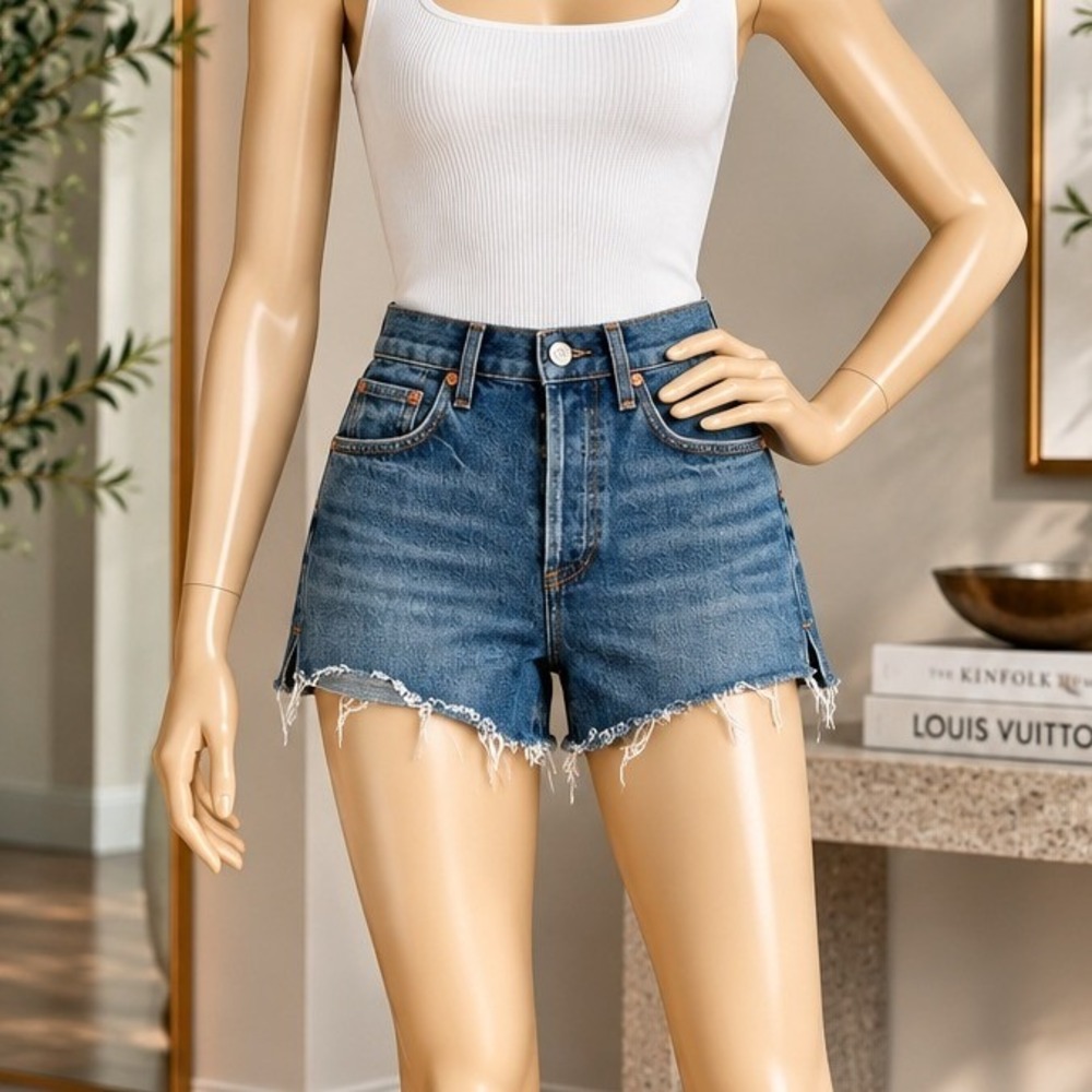 Citizens of Humanity Womens Marlow High Rise Relaxed Vintage Denim Shorts 23